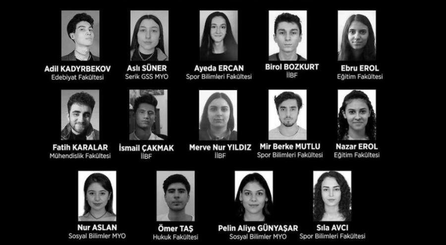Akdeniz Üniversitesi'nden 14 öğrenci depremde yaşamını yitirdi