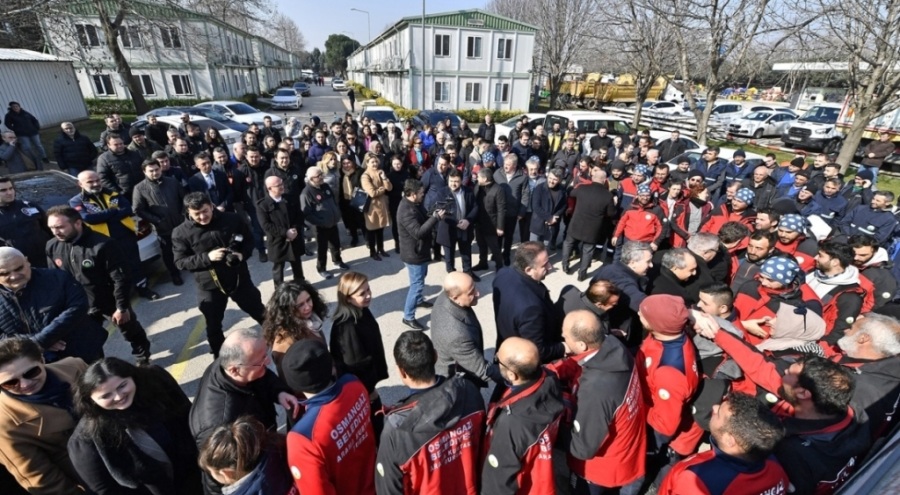 Bursa'da Osmangazi ekiplerine duygusal karşılama