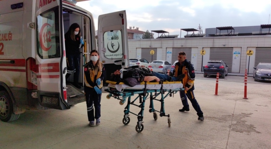 Bursa İnegöl'de forkliftin çarptığı yaya yaralandı