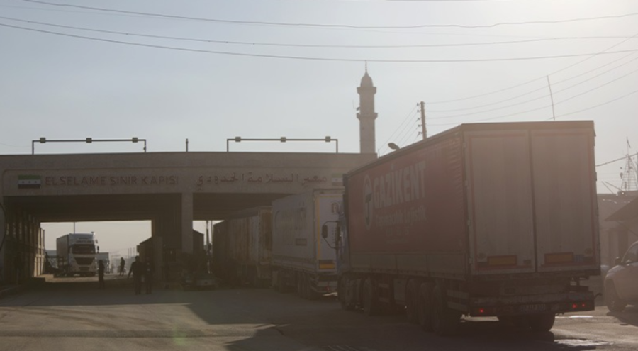 Öncüpınar Sınır Kapısı'ndan Suriye'ye yardım geçişleri başladı