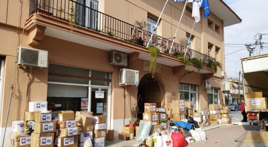 Mudanya'nın kardeş şehri Nea Moudania'dan yardım