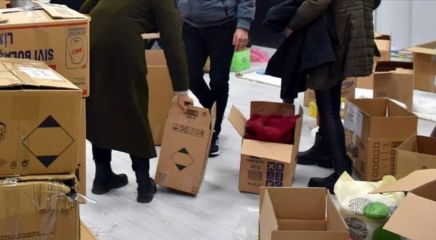 Yardım malzemelerini markette satan TIR şoförü tutuklandı