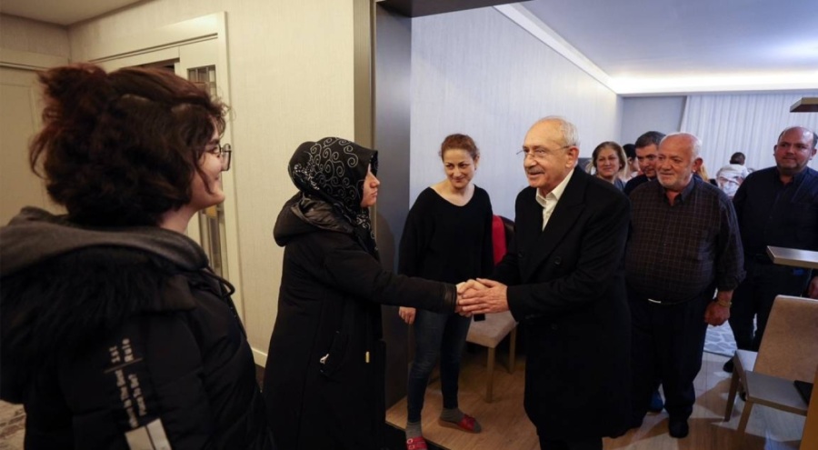 Kılıçdaroğlu'ndan depremzede Bilgin ailesine ziyaret