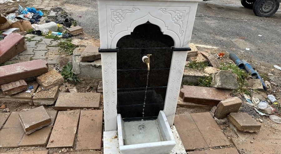 Konya Büyükşehir Belediyesi, Hatay'a sokak çeşmeleri yapmaya başladı