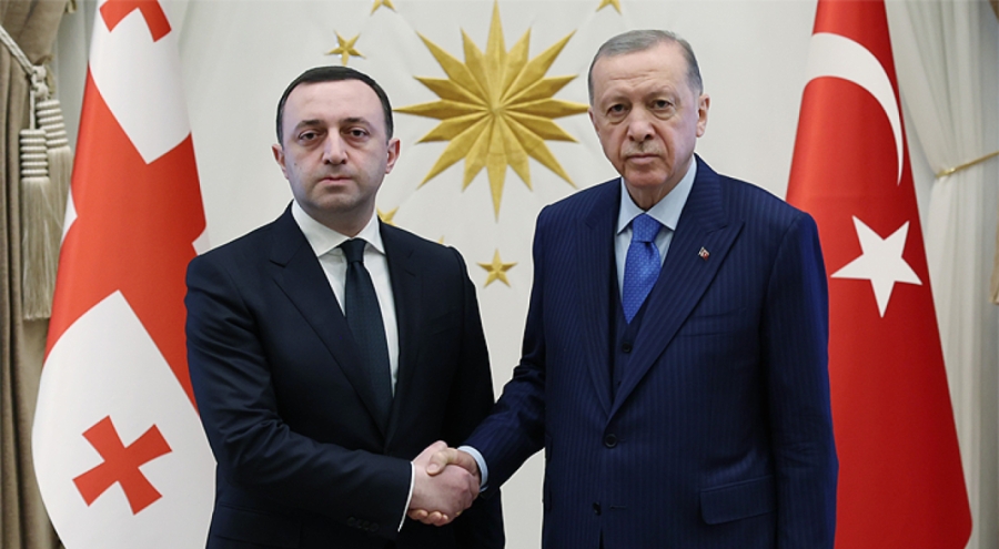Erdoğan, Garibaşvili'yi ile görüştü