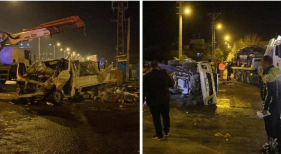 Osmaniye'de iki kamyon askeri araca çarptı