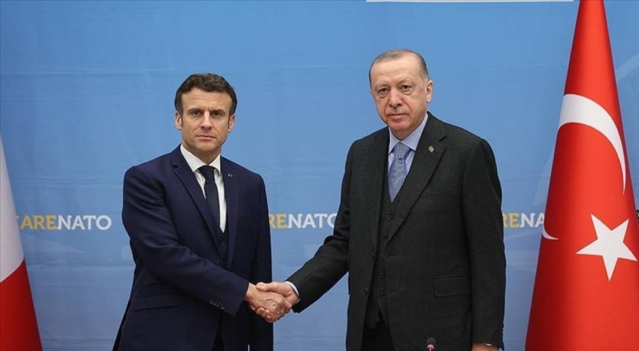 Erdoğan, Macron ile görüştü