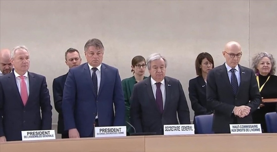 BM İnsan Hakları Konseyi Oturumu, depremlerde yaşamını yitirenler için saygı duruşuyla açıldı