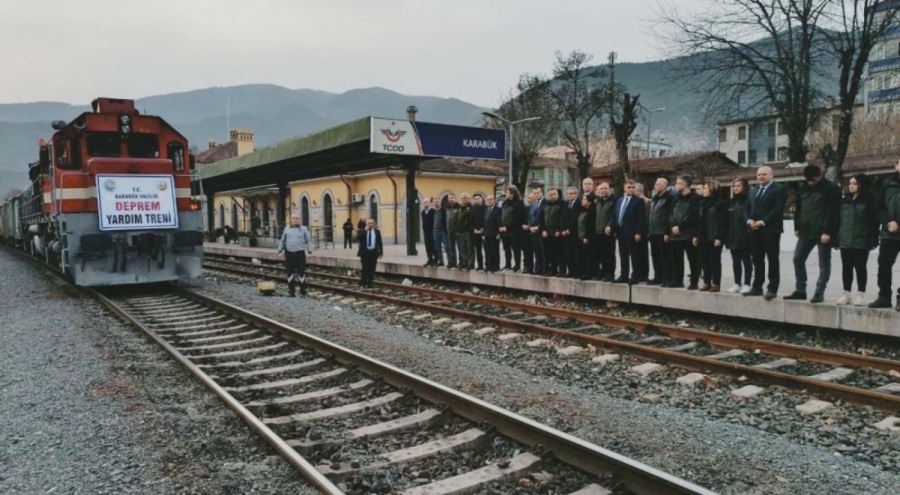 Karabük'ten odun yüklü vagonlar afetzedeler için yola çıktı