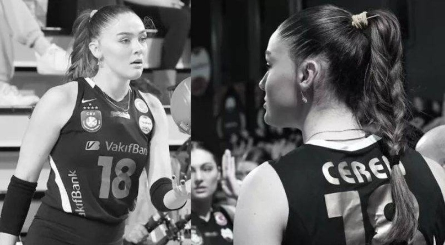 Zehra Güneş,sahaya depremde hayatını kaybeden voleybolcu Ceren'in formasıyla çıktı