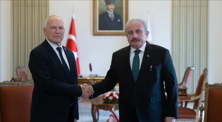TBMM Başkanı Şentop, KKTC Cumhuriyet Meclisi Başkanı Töre ile bir araya geldi