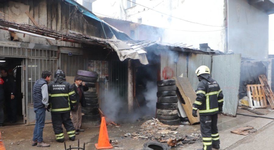 Samsun'da soba patladı