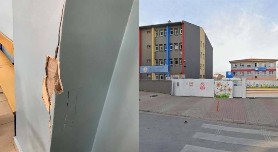 İstanbul'da ilkokulda 'çatlak' eylemi