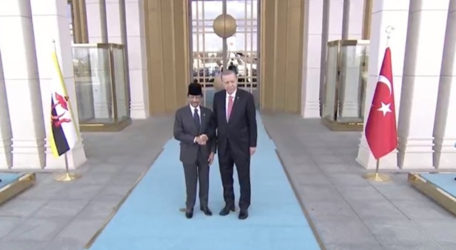 Cumhurbaşkanı, Brunei Sultanı Waddaulah'ı Beştepe'de karşıladı