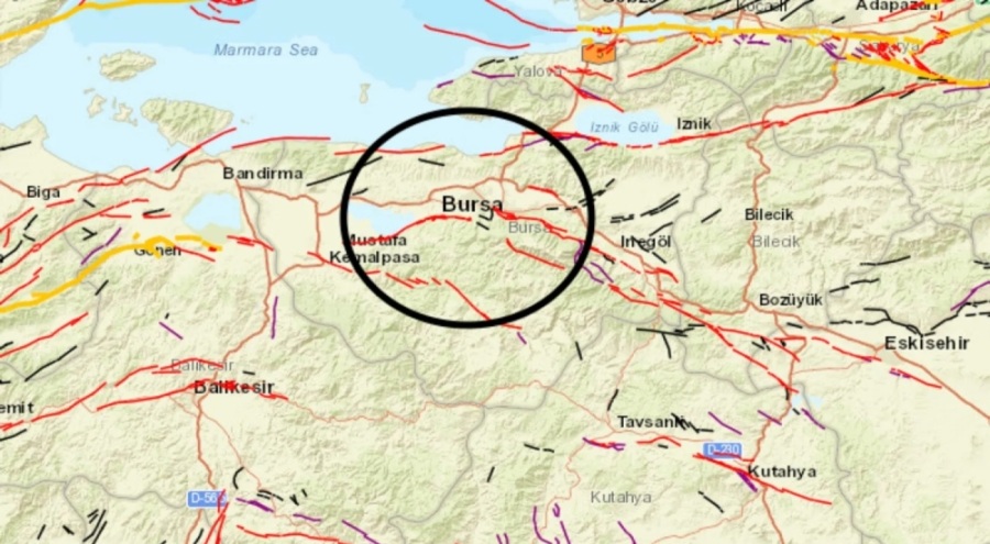 Bursa'nın deprem risk haritası! İlçelerdeki diri fay hatları açıklandı