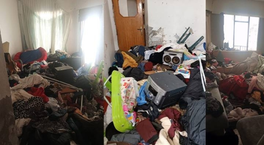 Apartman dairesinden 3 kamyon çöp çıktı