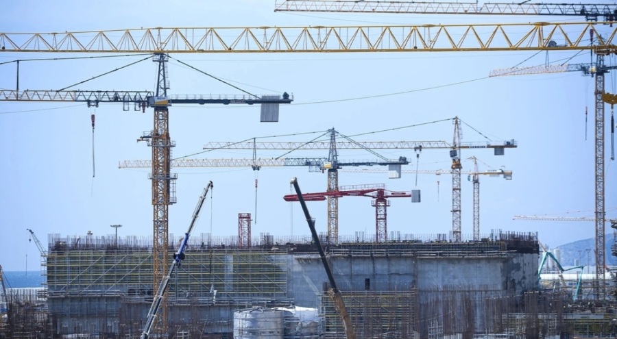 Akkuyu NGS'nin 1. ünitesinin türbin binasındaki çatının montajı bitti