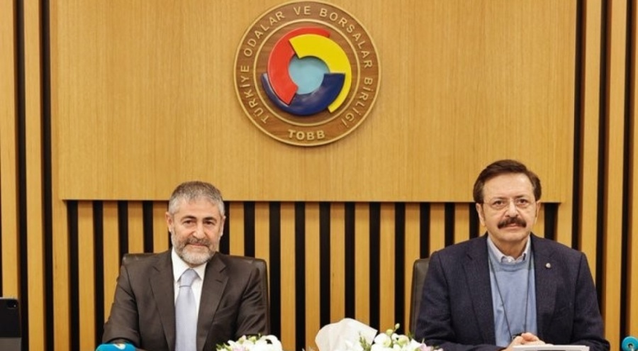 Hazine ve Maliye Bakanı Nebati TOBB yönetimiyle görüştü