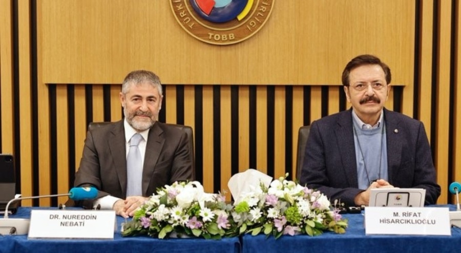 Bakan Nebati, TOBB yönetimiyle bir araya geldi