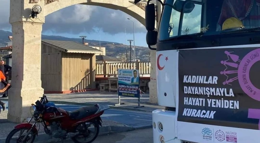 Bursa'dan deprem bölgesindeki kadınlara hijyen kiti desteği