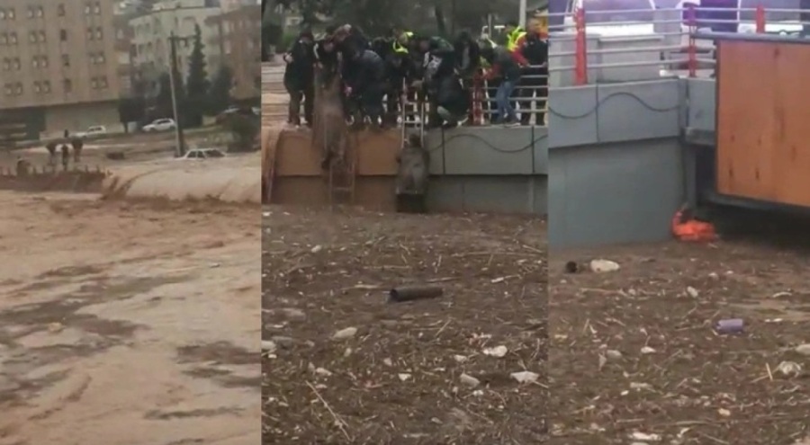 Şanlıurfa'da vatandaşlar sele kapıldı