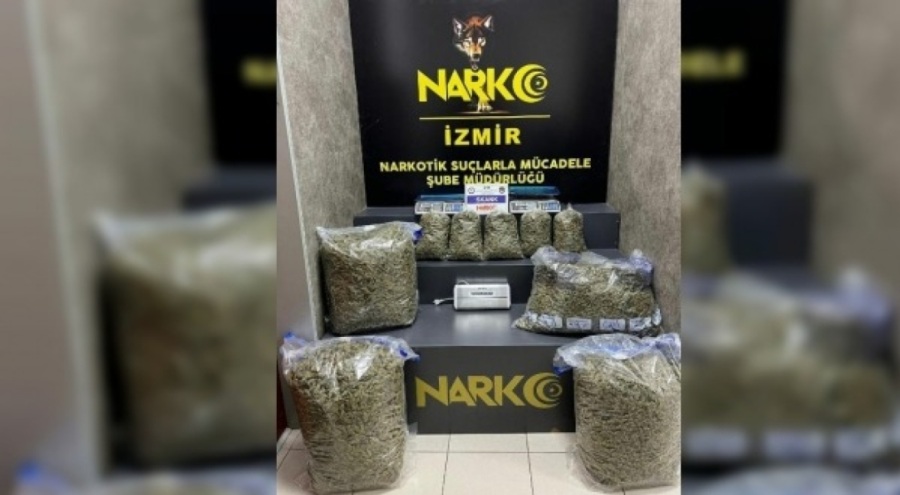 İzmir'de onlarca kilo esrar ele geçirildi