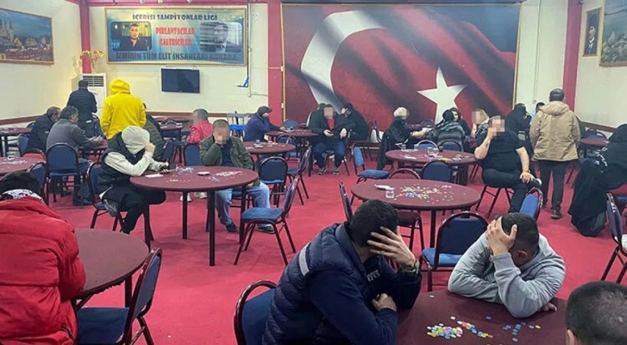 İzmir'de kumar oynayan 278 kişiye yönelik suçüstü operasyon