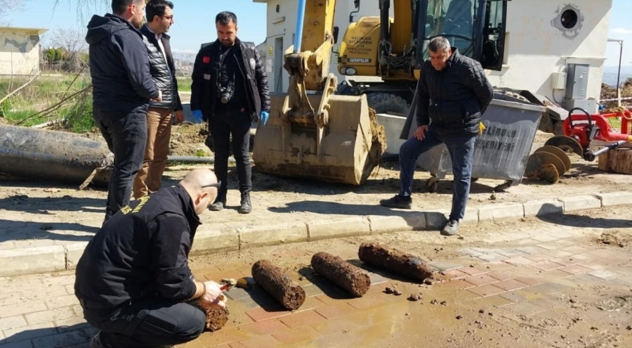 Çanakkale Savaşları'ndan kalma 4 top mermisi bulundu