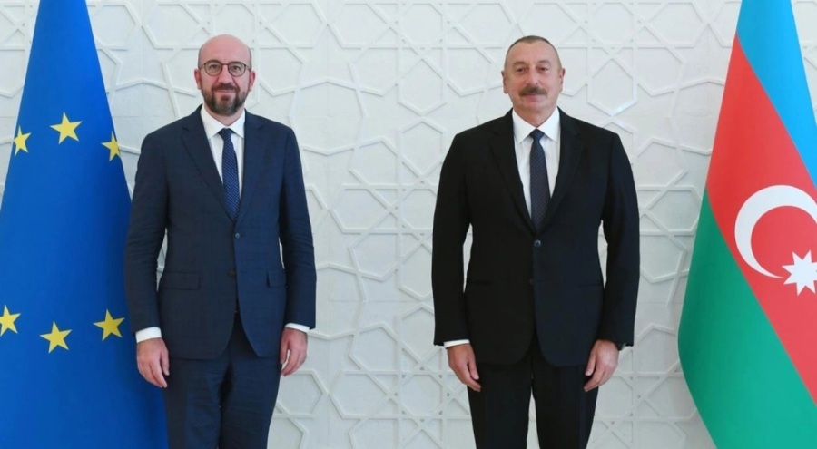 Azerbaycan Cumhurbaşkanı, Avrupa Birliği Konseyi Başkanı Michel'le görüştü