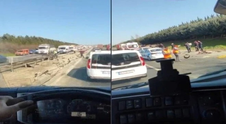 Silivri TEM Otoyolu'nda zincirleme kaza: 6 ölü 3 yaralı
