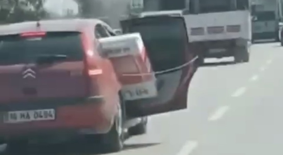 Bursa'da trafikteki tehlikeli taşımacılık kameralara yansıdı