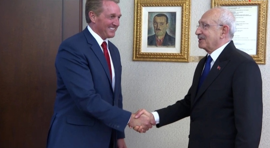 CHP Genel Başkanı Kılıçdaroğlu, ABD Büyükelçisi Flake'i kabul etti