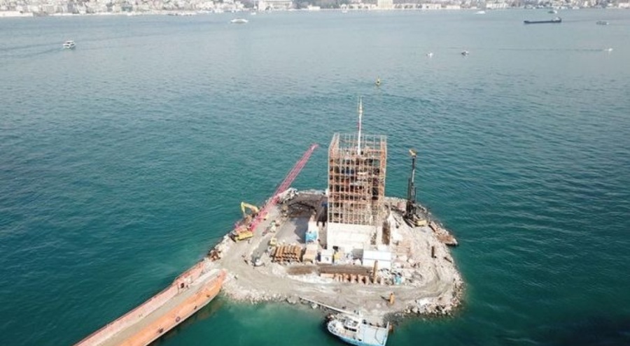 Kız Kulesi'ne kazıklı koruma