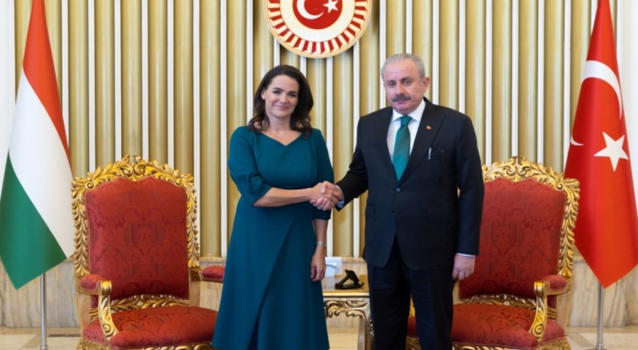 TBMM Başkanı Şentop, Macaristan Cumhurbaşkanı Novak ile bir araya geldi