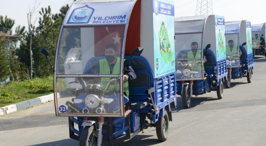 Bursa Yıldırım'da 100 bin kilo atık dönüştü