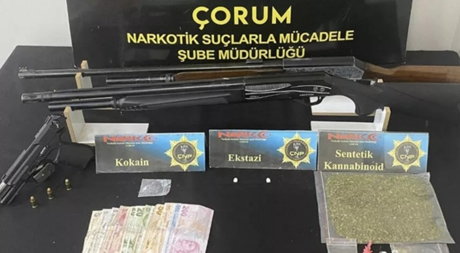 Çorum'da uyuşturucu ticaretine ilişkin operasyonda 10 tutuklama