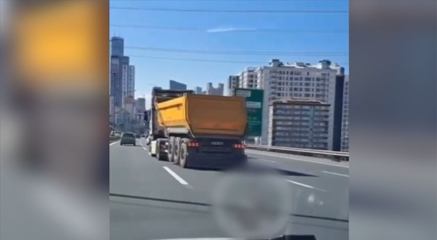 Trafikte "makas atan" kamyon şoförüne ceza