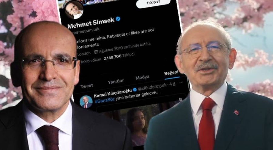 Şimşek, Kılıçdaroğlu'nun seçim reklamını önce beğendi sonra beğenisini geri aldı
