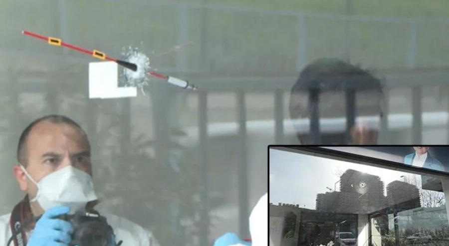 İYİ Parti binasına isabet eden kurşunların sıkıldığı belirtilen inşaat 'lazer' ile tespit edildi