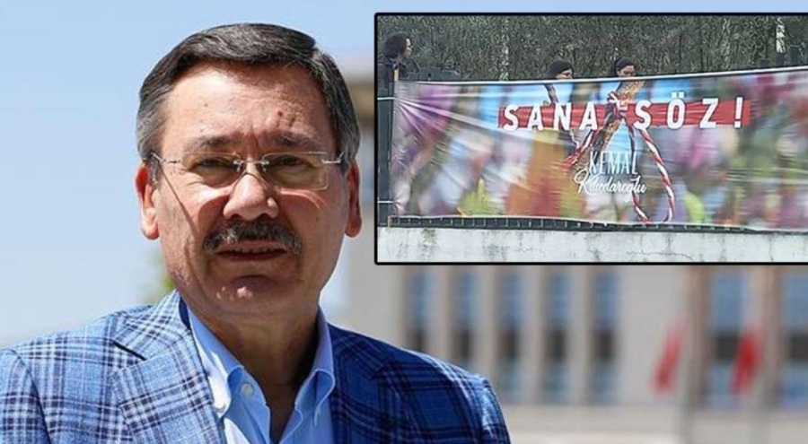 Melih Gökçek, CHP'nin 'marteniçka' afişini darağacına benzetti