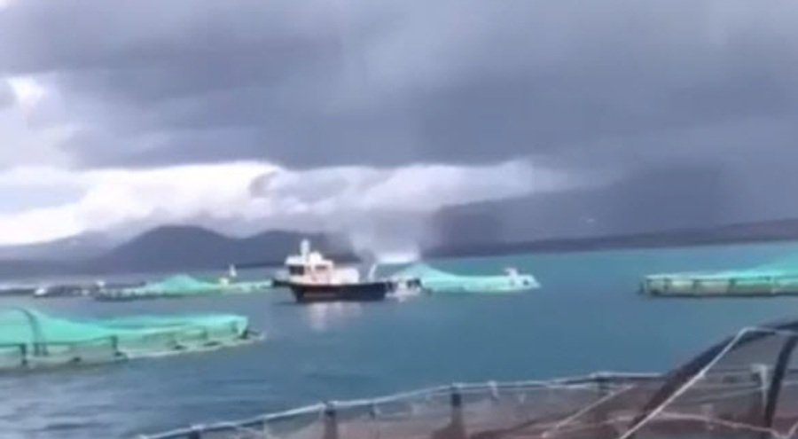 Çeşme açıklarında hortum çıktı