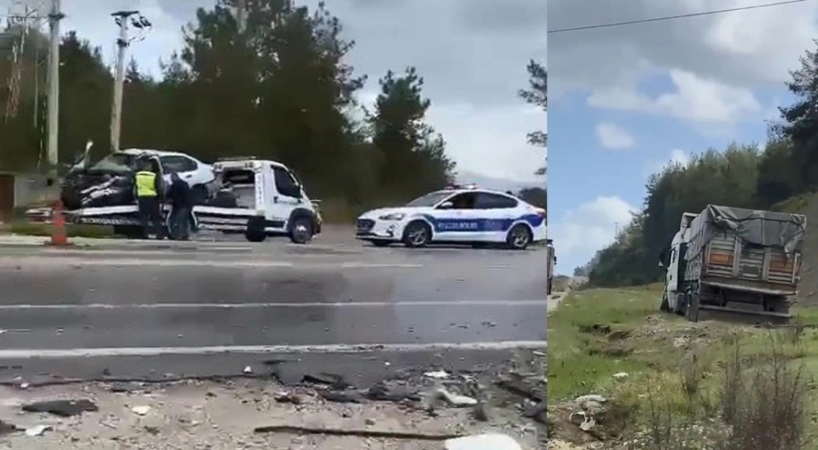 Otomobil ile TIR çarpıştı:  2 ölü, 2 yaralı