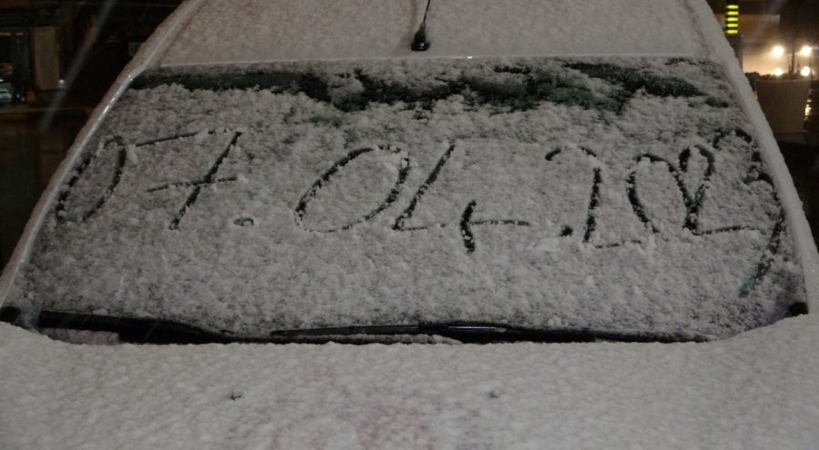 Uşak'ta nisan karı