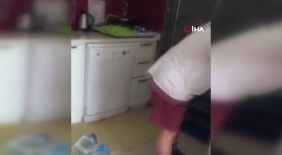 Ev sahibinin kiracısına yaşattığı dehşet kamerada