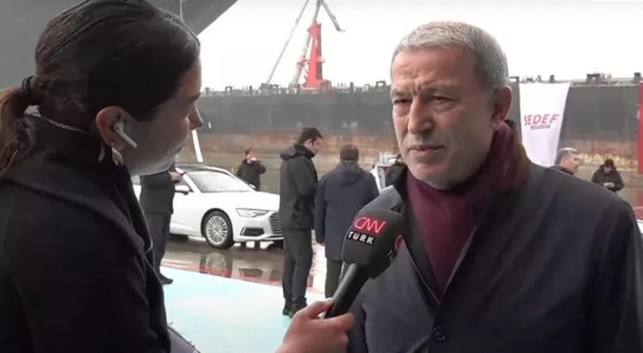 Bakan Akar, TCG Anadolu için: Bu gemi de silahlı kuvvetlerimize güç katacak