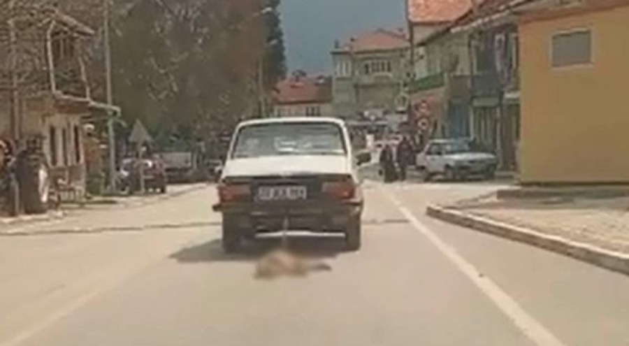 Otomobilin arkasına bağladığı köpek öldü