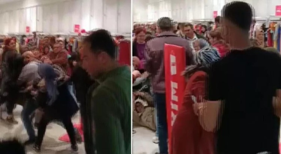 Karaman'da indirimli kıyafet izdihamı