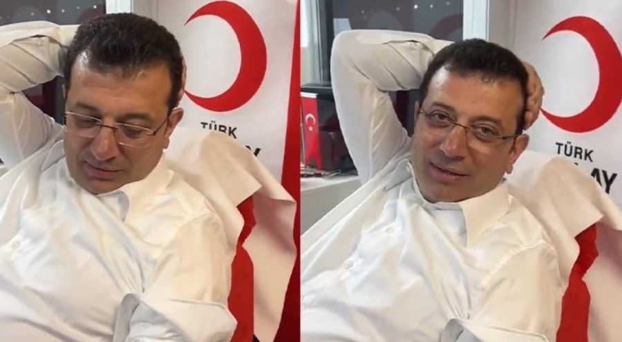 İmamoğlu Kızılay'a kan bağışında bulundu
