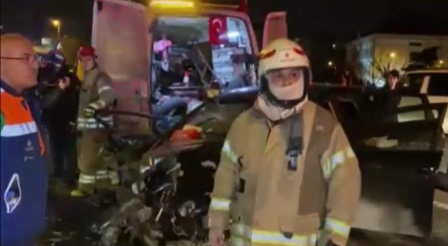 D-100 karayolunda feci kaza