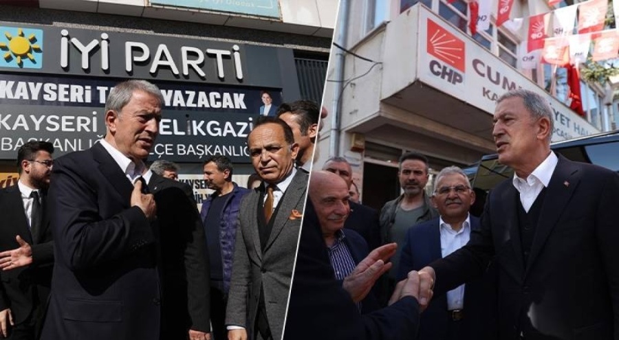 Bakan Akar'dan CHP ve İYİ Parti il başkanlıklarına ziyaret